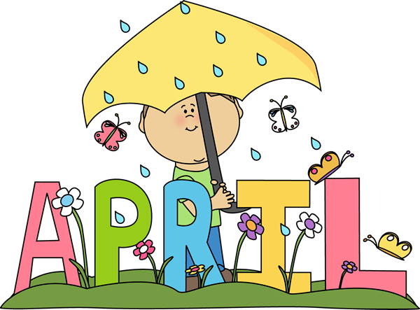 Month of April Rain Clip Art - Month of April Rain Image
